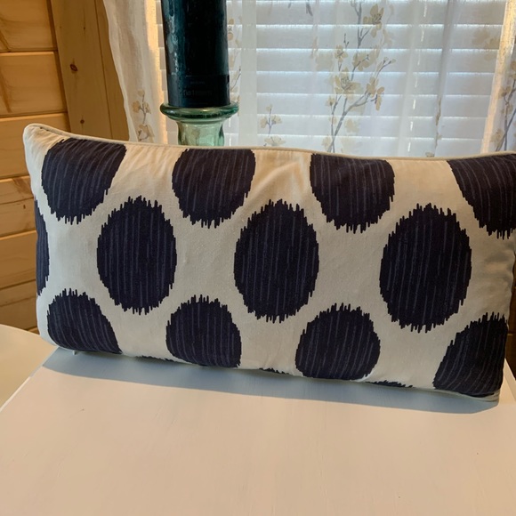 Decorative Blue Embroidered Pillow - Picture 3 of 5